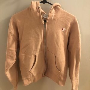 Women’s Champion Light Pink Hooded Sweatshirt size medium